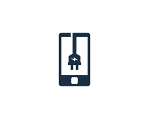 Electric Phone Logo Icon Design Element