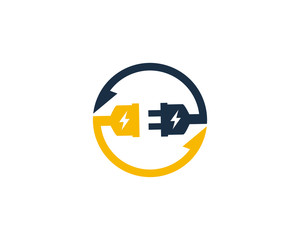 Electric Transfer Logo Icon Design Element