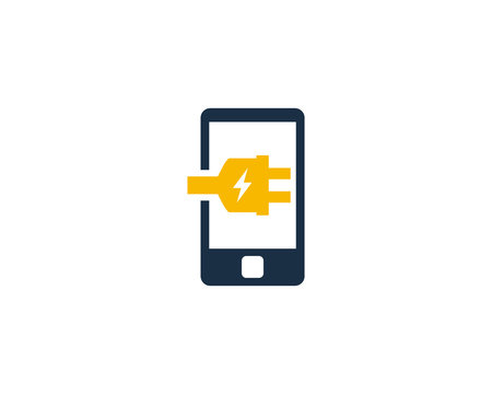 Electric Mobile Logo Icon Design Element