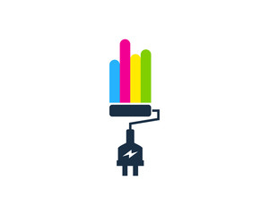 Electric Paint Logo Icon Design Element
