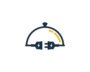 Electric Food Logo Icon Design Element