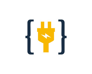 Code Electric Logo Icon Design Element