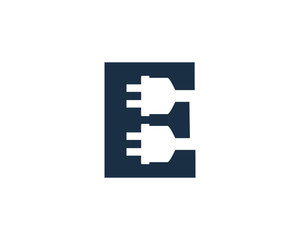 Initial Letter E Electric Logo Icon Design Element