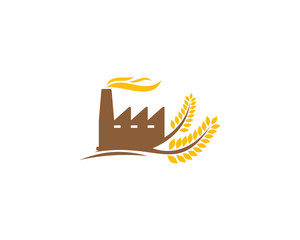Factory Wheat Logo Icon Design Element