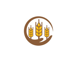 Wheat Charity Logo Icon Design Element