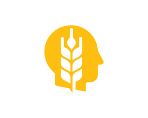 Wheat Mind Logo Icon Design Element