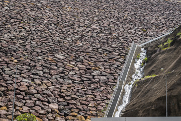 staircas, waterfall on big dam