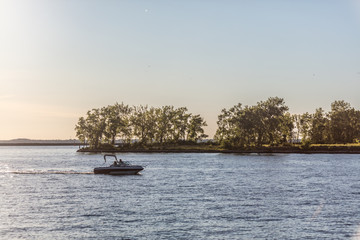 Peninsula with Trees on Lake Erie in New York