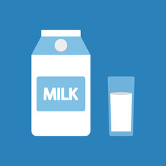 Milk. Vector. Flat design.