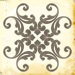 Vector baroque of vintage elements for design. 