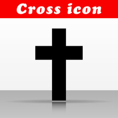 Obraz premium christian cross vector icon design