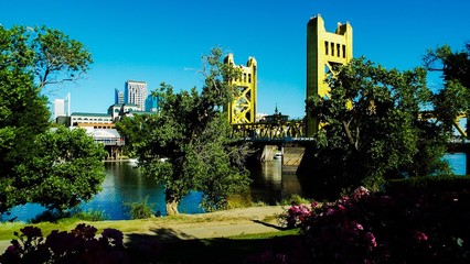 Sacramento Tower Bridge and Cityscape