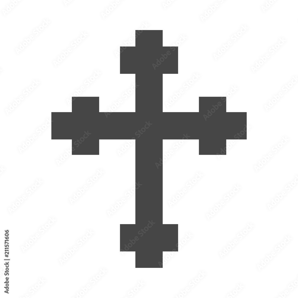 Sticker Christian church vector logo, Cross icon