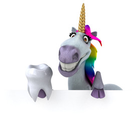 Fun unicorn - 3D Illustration