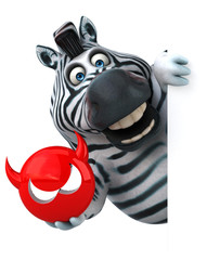Fun zebra - 3D Illustration