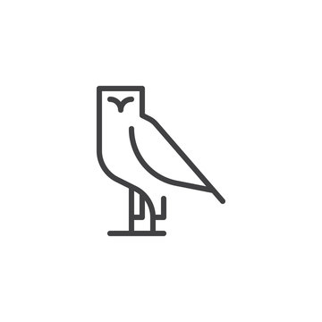 recommend clip art: Owl bird outline icon. linear style sign for mobile concept and web design. simple line vector icon. Wisdom symbol, logo illustration. Pixel perfect vector graphics