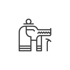 Sobek Egypt God outline icon. linear style sign for mobile concept and web design. Anubis Egyptian God simple line vector icon. Symbol, logo illustration. Pixel perfect vector graphics