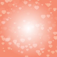 Colorful abstract background with hearts, stars and circles. Simple flat vector illustration.