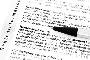 Rentenanpassung