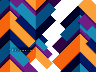 Multicolored abstract geometric shapes, geometry background for web banner