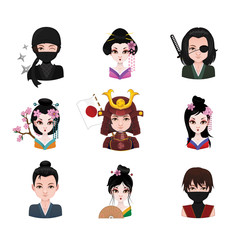 Collection of feudal Japanese people