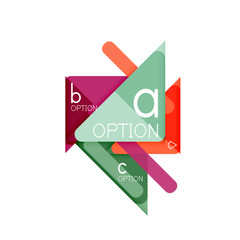 Triangle data visualization design, option infographic layout