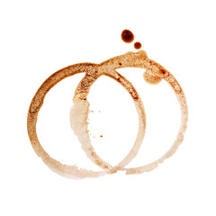 Coffee cup ring stains for design collection