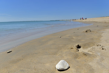 large beach in resort in Vendée - France