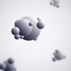 Abstract molecules. Atoms. Graphic illustration for your design