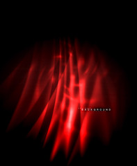 Neon glowing techno lines, hi-tech futuristic abstract background template with square shapes