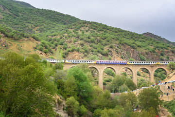 Fototapeta na wymiar Railway bridge near Bisheh village. Iran
