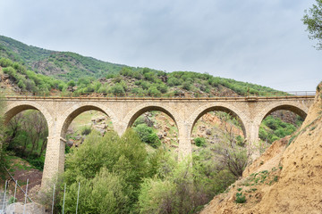 Fototapeta na wymiar Railway bridge near Bisheh village. Iran