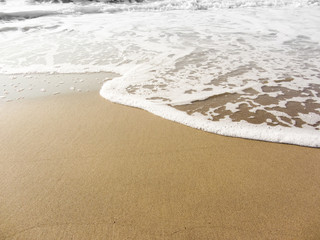 the sea long the shoreline from an Italian beach