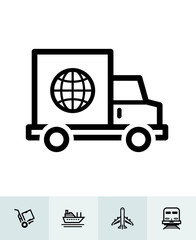Shipping and Logistics icons with White Background 