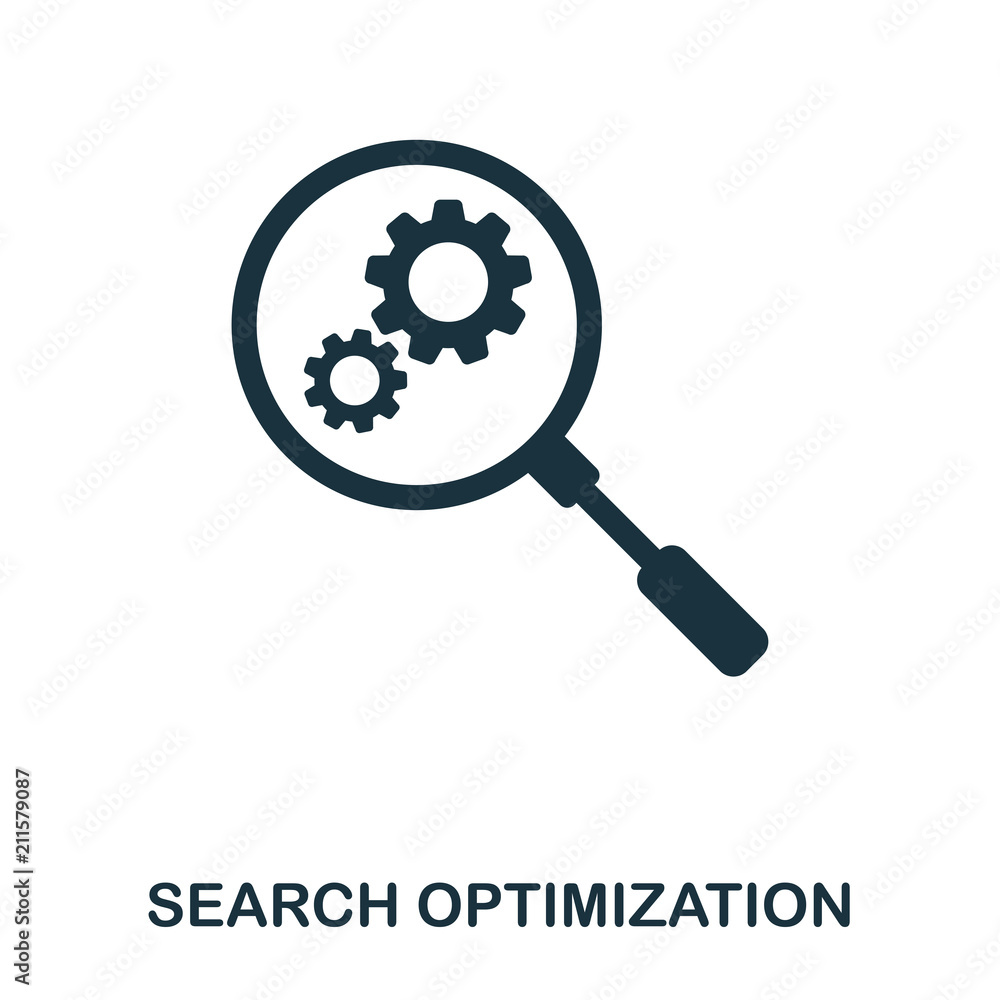 Poster search optimization icon. line style icon design. ui. illustration of search optimization icon. pict