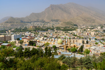 Fototapeta na wymiar View on Khorramabad city and mosque. Iran