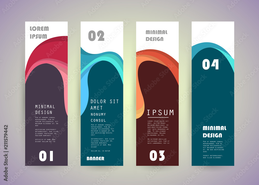 Canvas Prints vector vertical banner design
