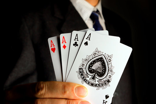 The businessman has all the aces in his hand
