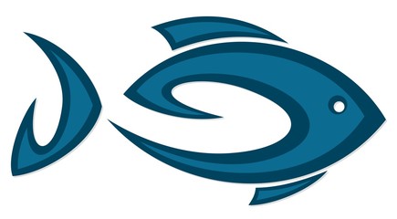 Logo of blue fish.