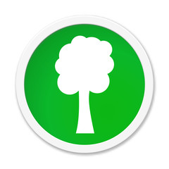 Runder grüner Button zeigt Baum
