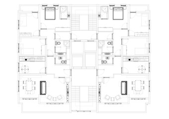 Apartment Plan Architect Blueprint