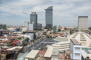 Naklejka premium CAMBODIA PHNOM PENH CENTRAL MARKET PSAR THMEI