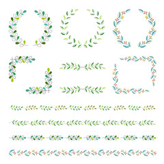 葉っぱ 装飾 フレーム / vector eps 10 