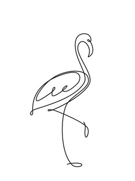 Flamingo Line Art