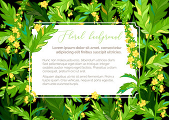 Vector summer floral background.