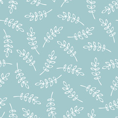 Vector seamless pattern of autumn leaves.