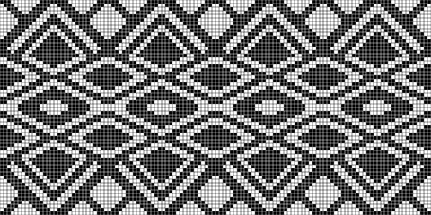 Abstract seamless pattern of squares. Geometric waves and kinks.