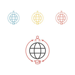 E-learning concept design, vector illustration. Online education icon