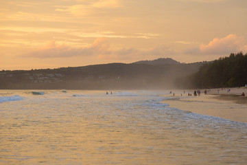 sunset on the beach in Thailand