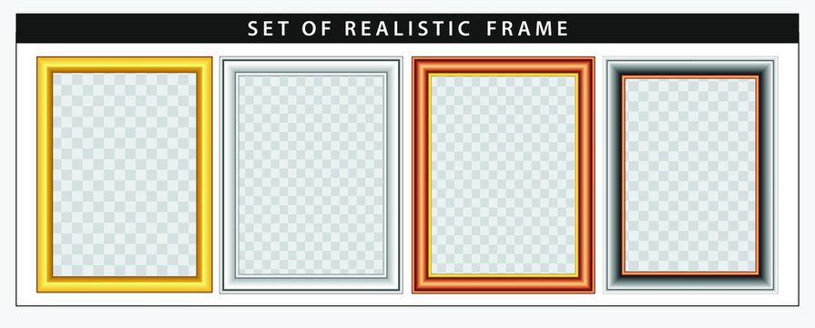 set of realistic frame set. easy to modify